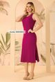 Vestido Midi Canelado Roxo G