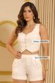 Short Intermediario Bolso Lapela Off White 40