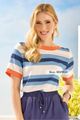 Blusa Baby Look Com Dobroes Em Segunda Cor Azul 40