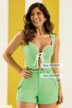 Short Com Braguilha E Recorte Diferenciado Verde 38