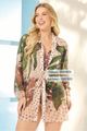 Outwear Maxi Camisa Mangas Longas Estampado 40