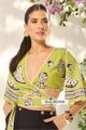 Blusa Transpassada Com Faixa Verde 36