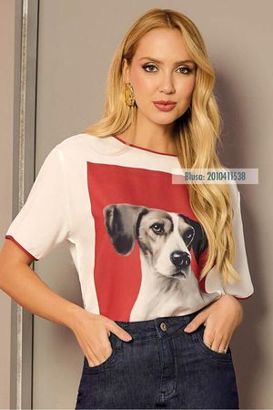 Blusa Baby Look Com Vieses Contrastantes