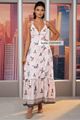 Vestido Longo  Alca Larga Estampado 36