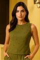 Blusa  Com Aplicacao De Bolas Verde 38