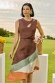 Vestido Midi Assimetrico Estampado 38