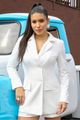 Conjunto De Blazer Alongado E Short Off White 36