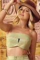 Blusa Top Com Recortes Verde 38