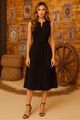 Vestido Com Botoes Cobertos Preto 42
