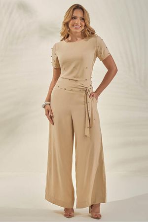 Calca Pantalona Com Faixa