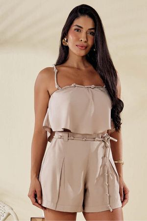 Short Em A Com Cinto De Nos