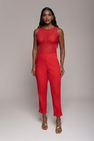 Calca Com Cos E Barra Virada