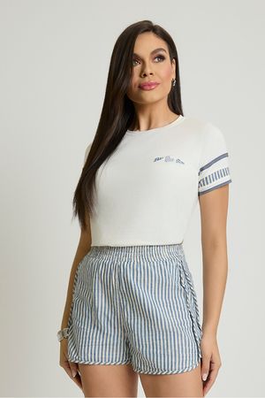 Conjunto Tshirt E Short Listrado