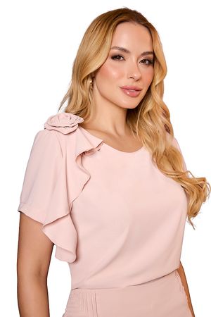 Calca Pantalona Com Detalhes De Pregas