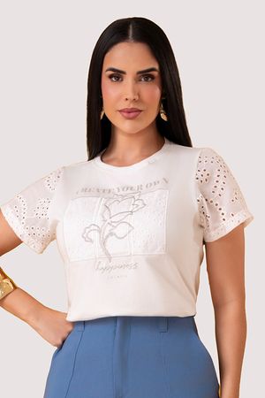 Blusa Tshirt Off Com Laise
