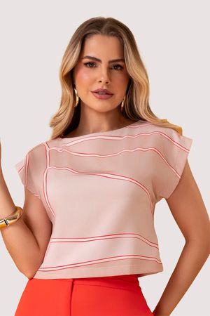 Blusa Com Arte Geometrica