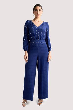 Macacao Longo Com Apliques