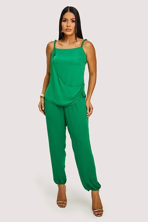 Conjunto De Blusa Com Amarracao Com Calca